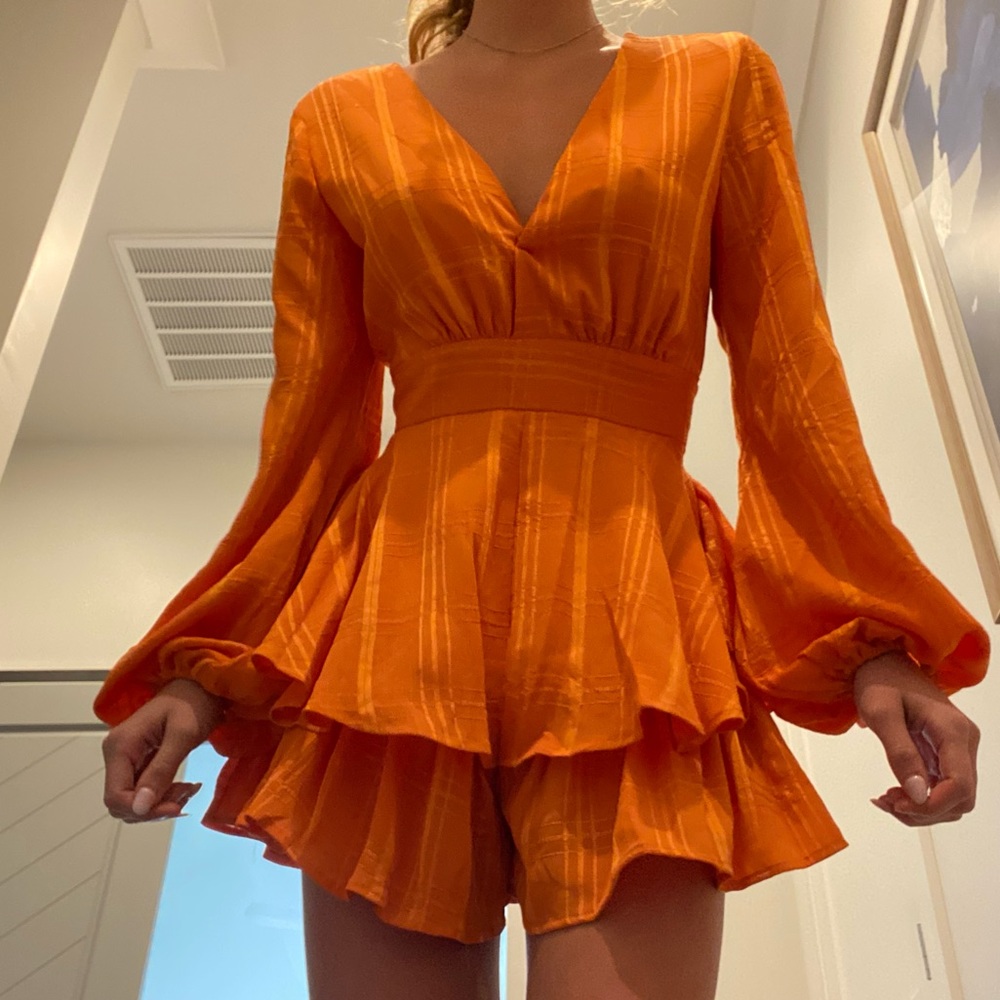 hello molly orange romper